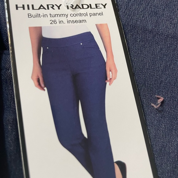 Hilary Radley Pants - Hilary Radley Navy Slim Leg Pants